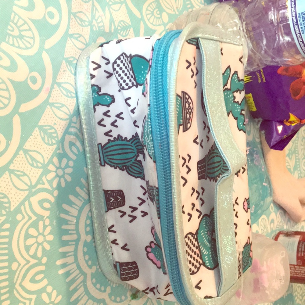 A makeup bag